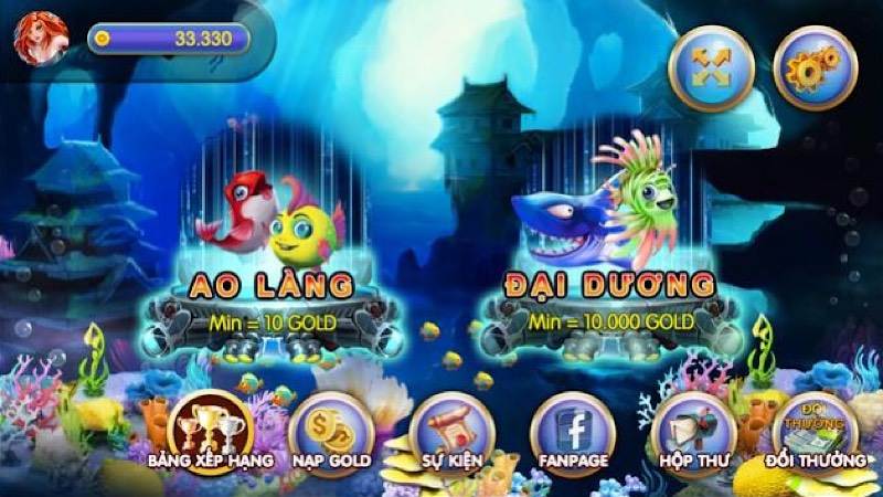 Giao diện cổng game
