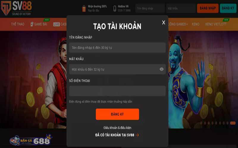 Đăng ký trước khi tham gia cá cược