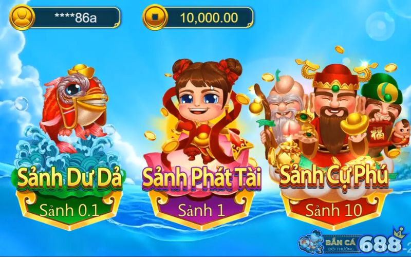 Tam Tiên Bắn Cá: Hướng dẫn chơi cho người mới bắt đầu 3 Các phòng chơi Tam Tiên Bắn Cá