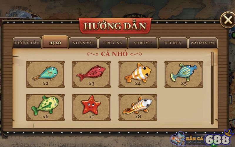 Hướng dẫn chơi Game bắn cá ONE PIECE chi tiết cho người mới 3 Hệ số trả thưởng trong game bắn cá ONE PIECE