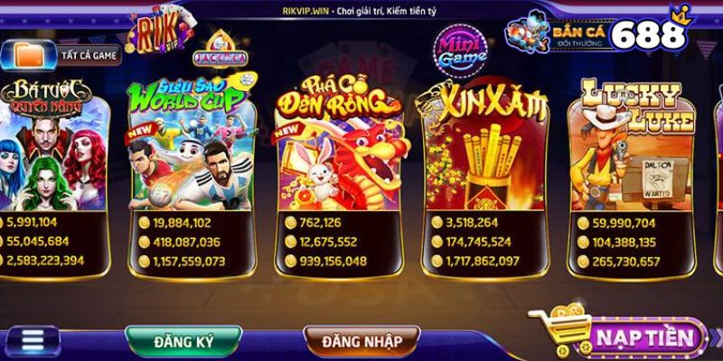 Rikvip - Cổng Game Cá Cược Uy Tín, Hấp Dẫn Nhất 2024 3 Những sản phẩm nổi bật có tại RIKVIP